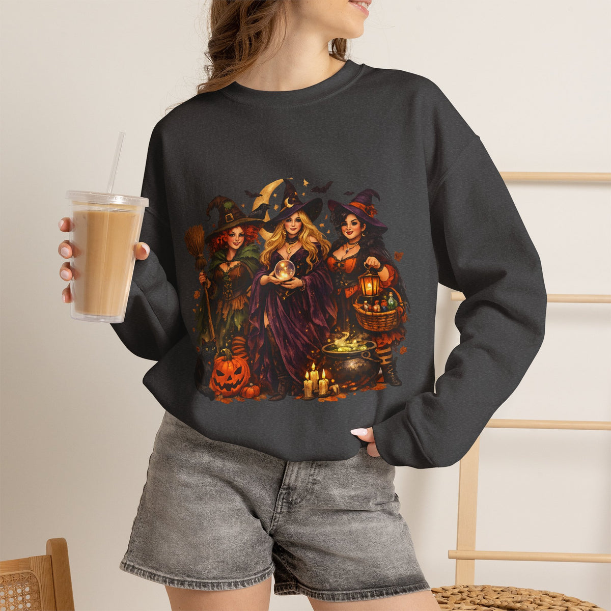 Unisex Halloween witch sweatshirt