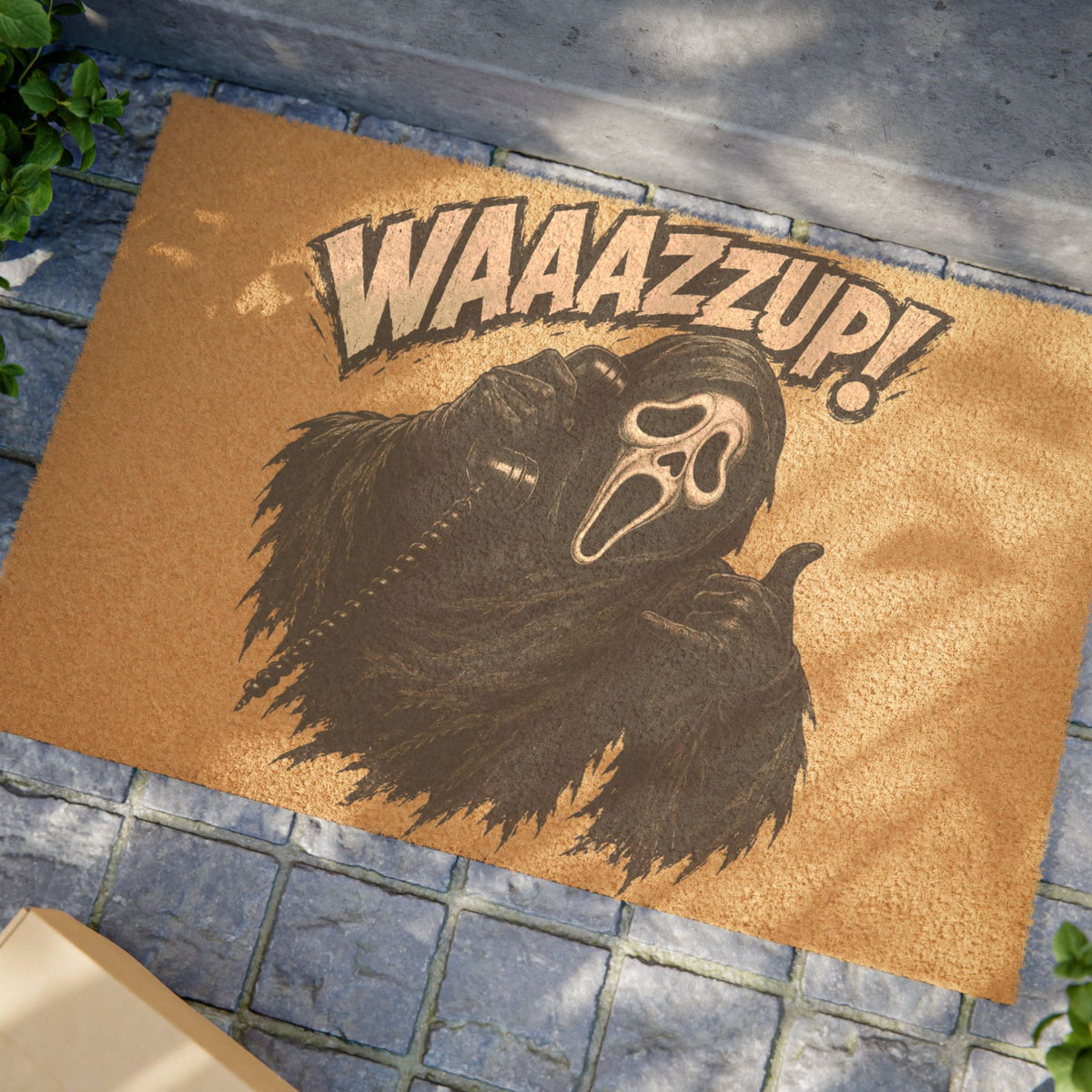 Doormat funny Halloween waaazzup