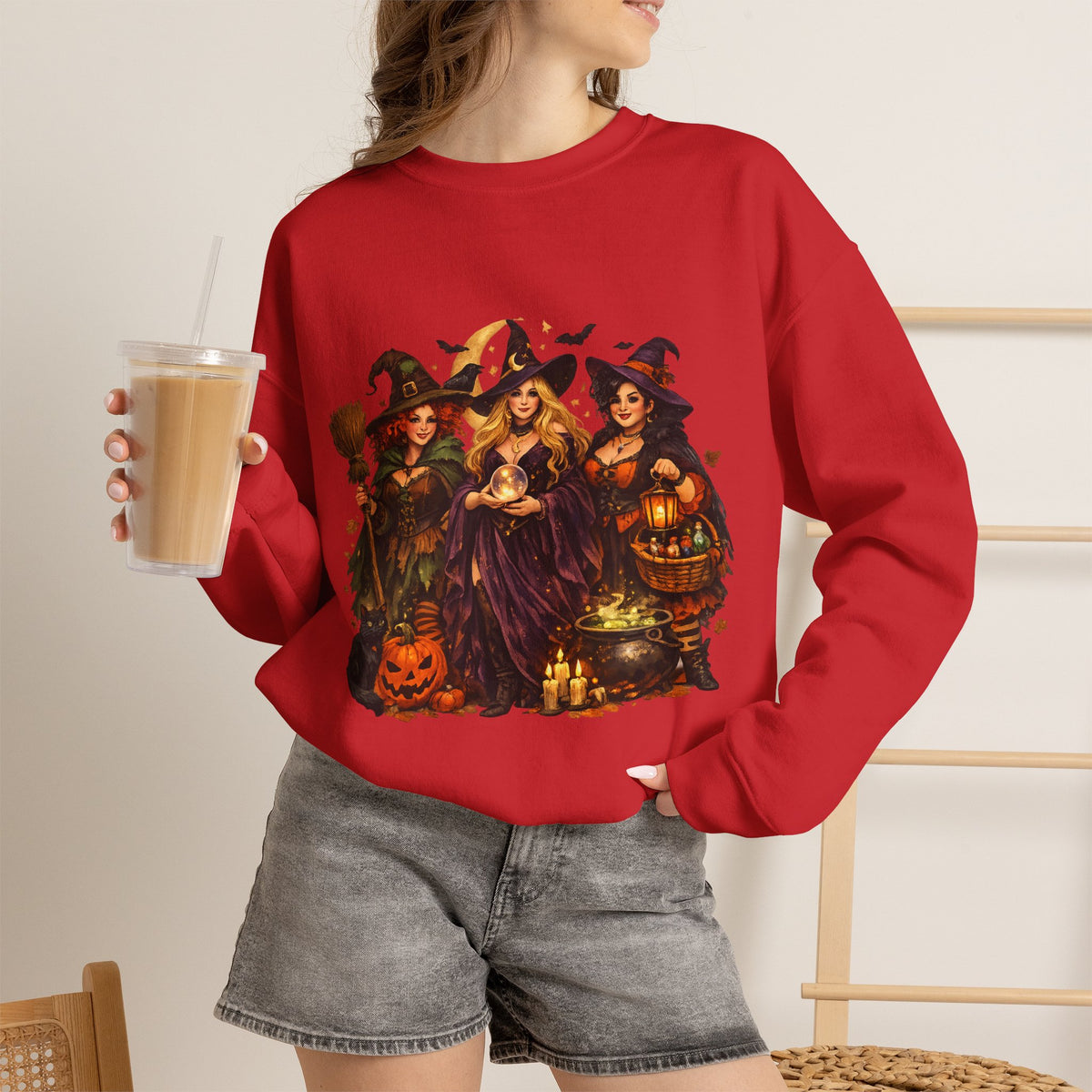 Unisex Halloween witch sweatshirt