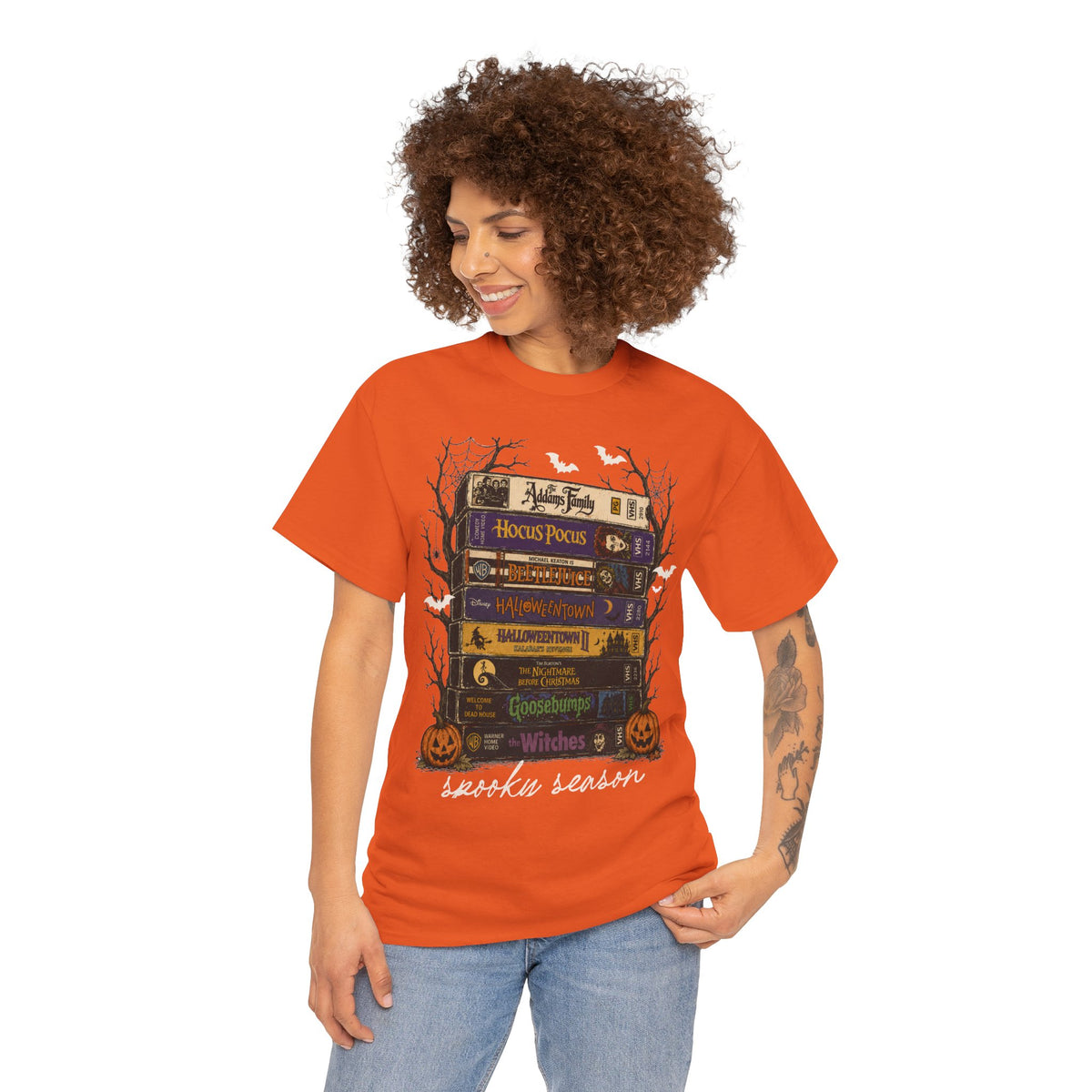 Unisex Halloween movies, VHS t-shirt