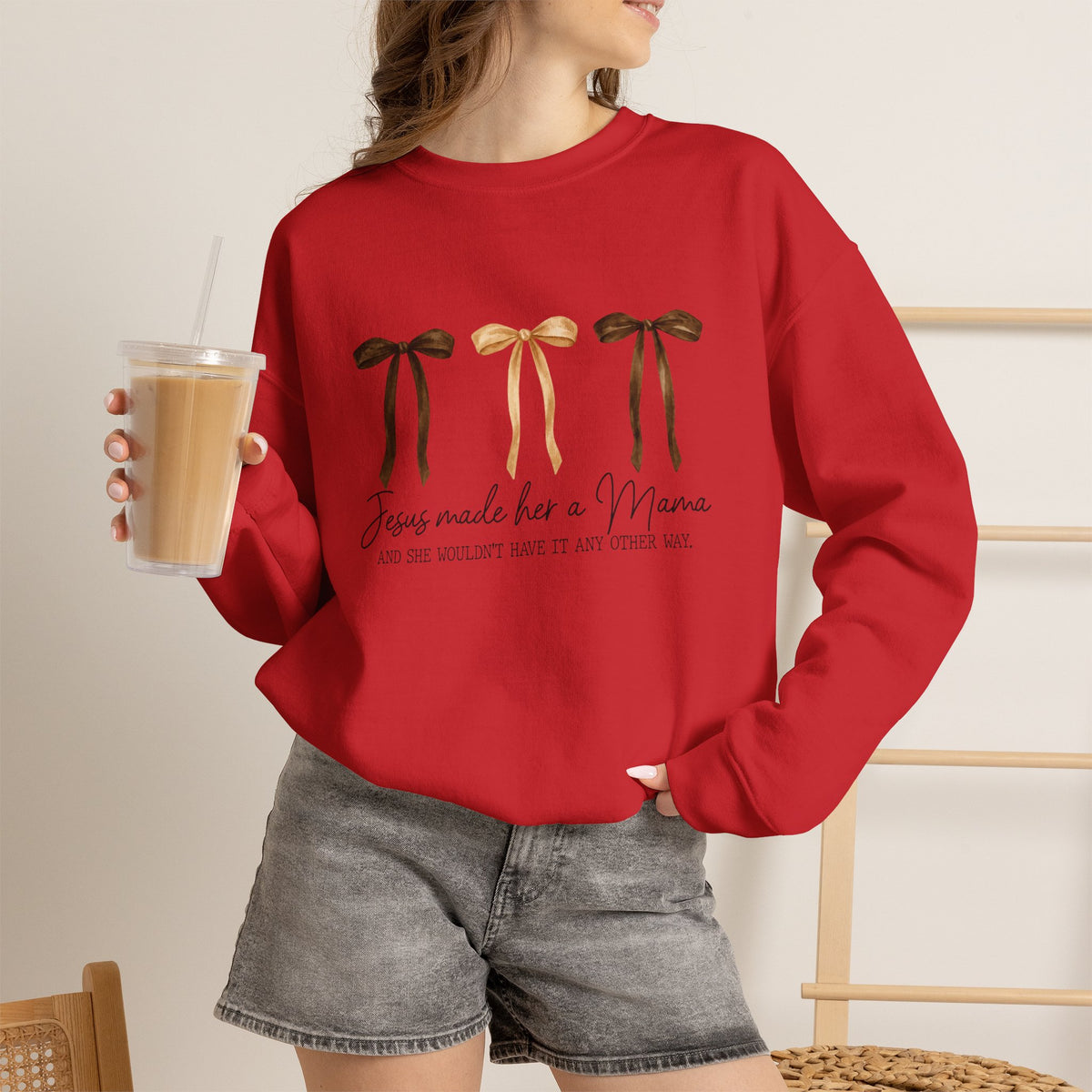 Unisex Jesus made her a mama sweatshirt