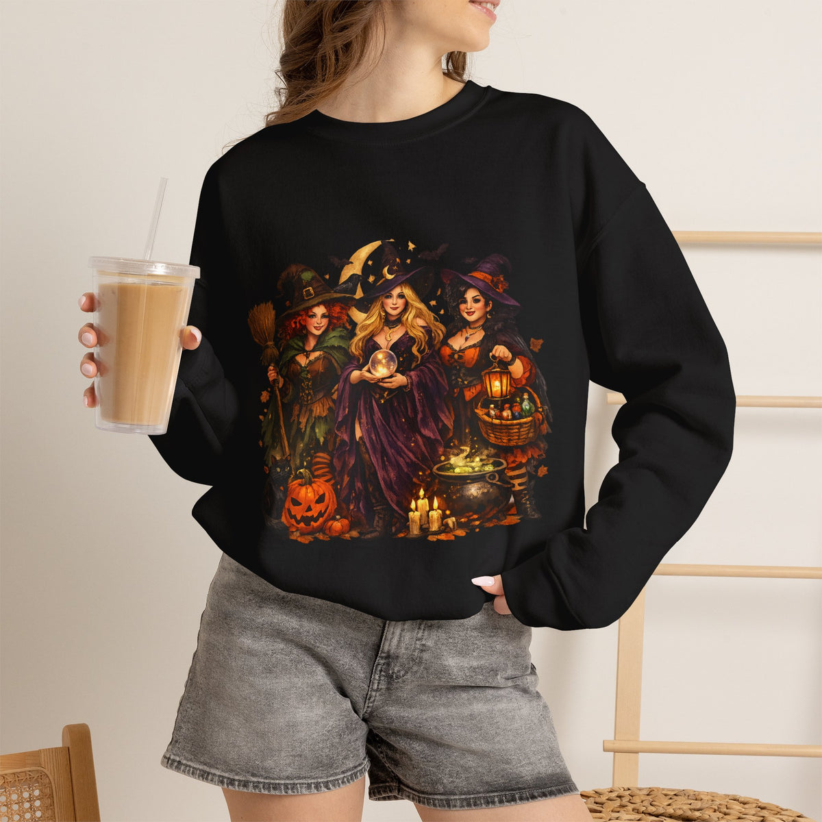 Unisex Halloween witch sweatshirt