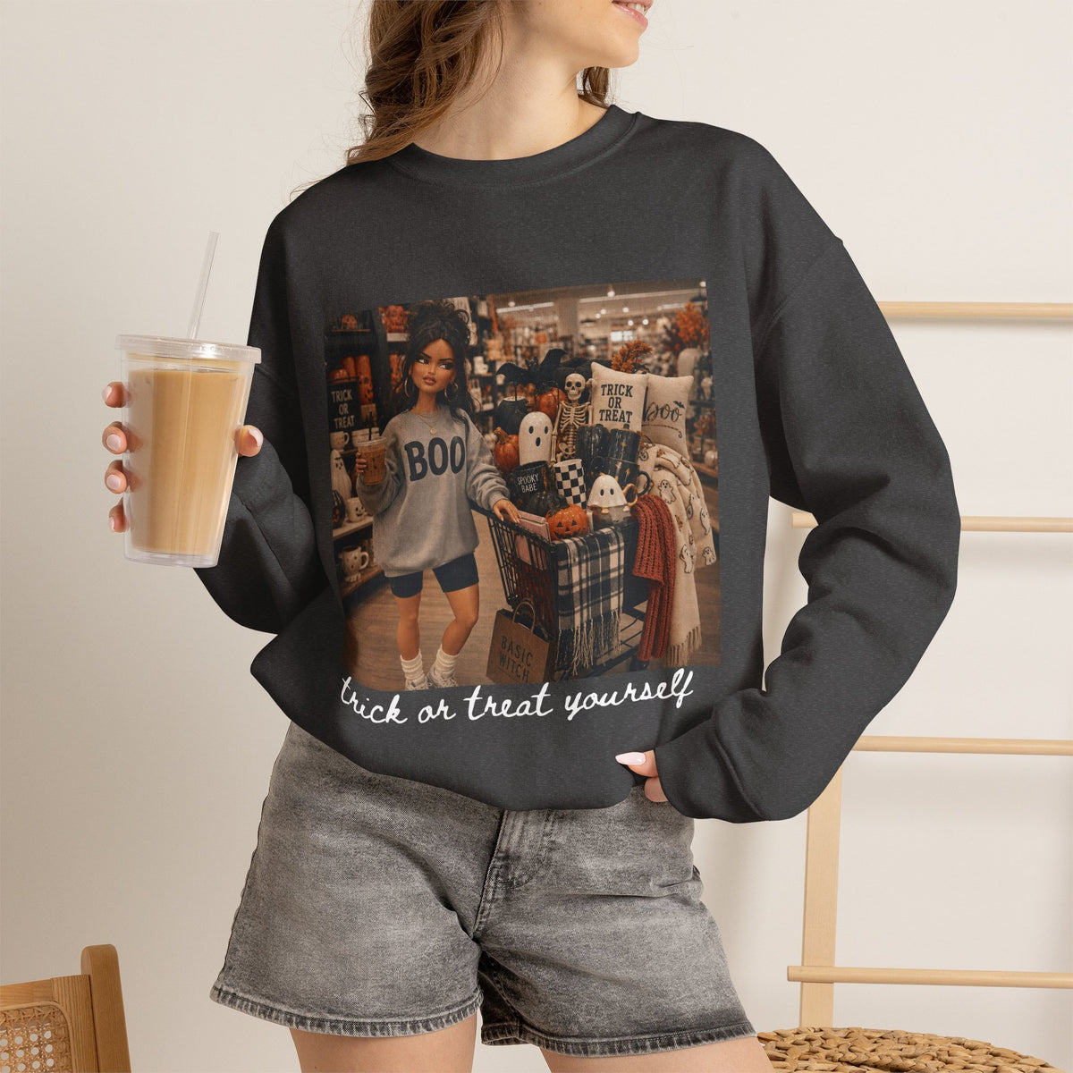 Unisex Halloween trick or treat yourself sweatshirt