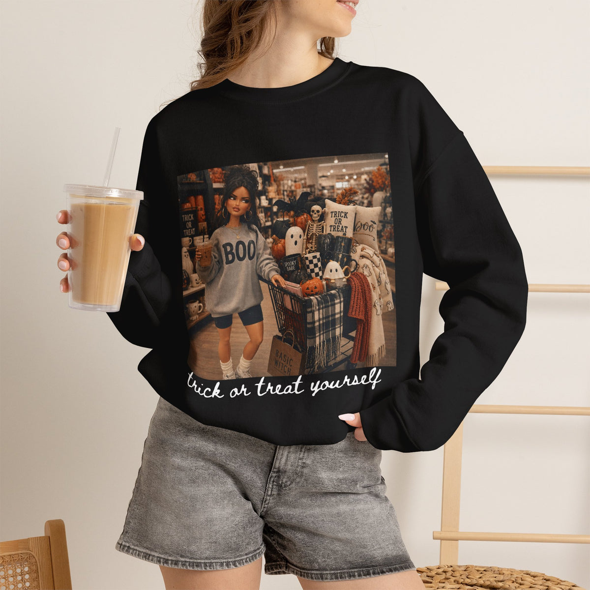 Unisex Halloween trick or treat yourself sweatshirt