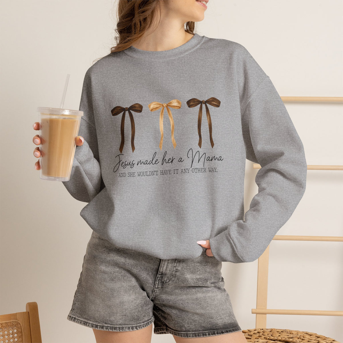 Unisex Jesus made her a mama sweatshirt
