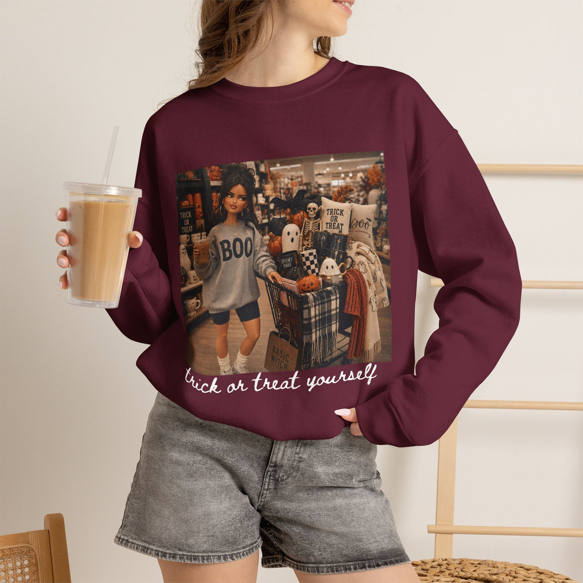 Unisex Halloween trick or treat yourself sweatshirt