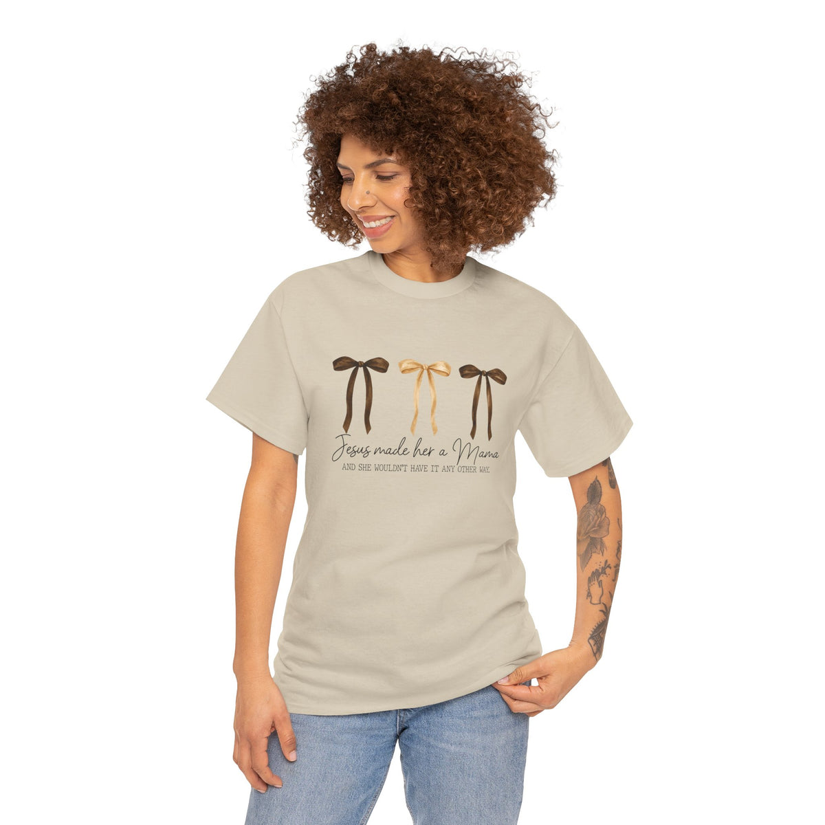 Unisex Jesus made her a Mama T-shirt