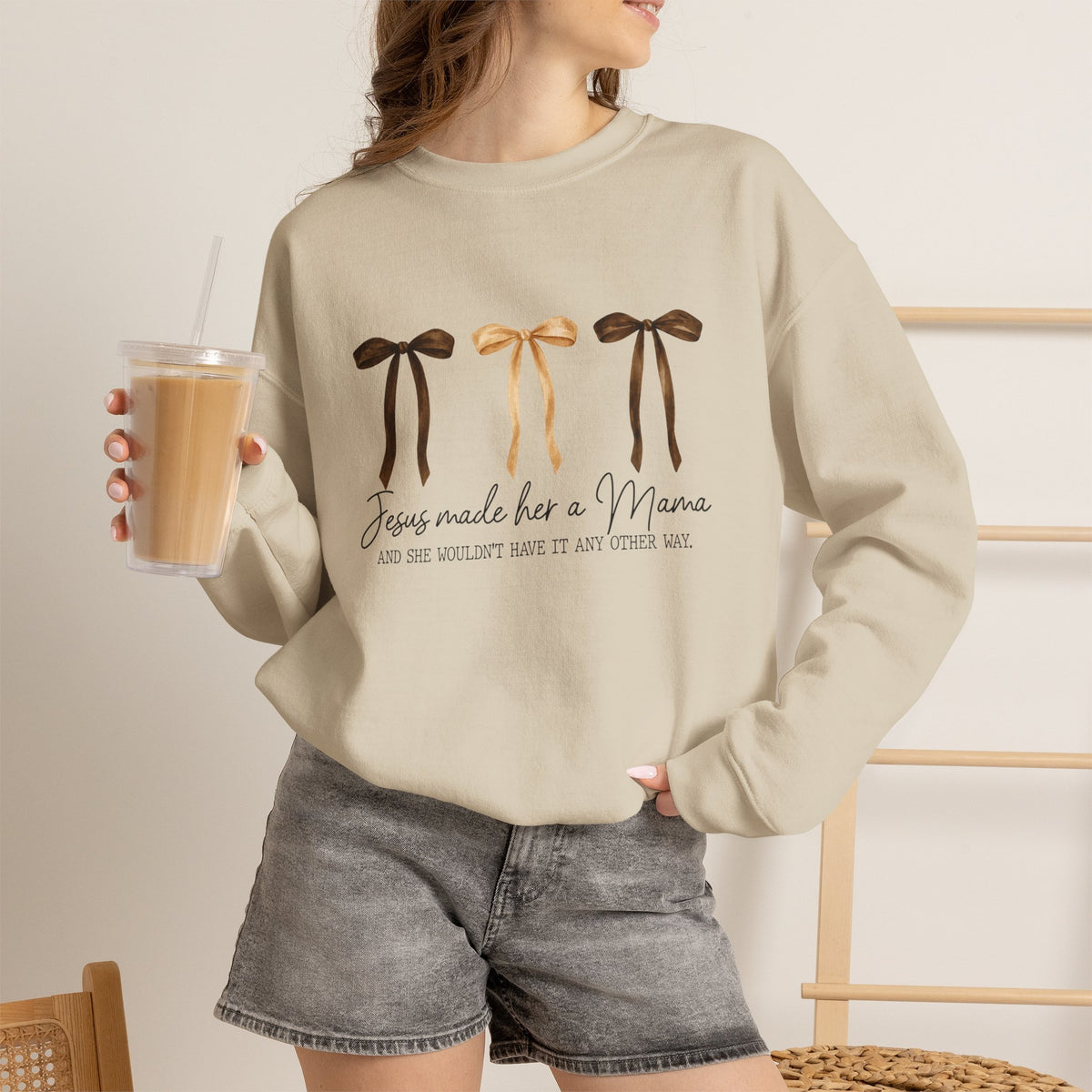 Unisex Jesus made her a mama sweatshirt