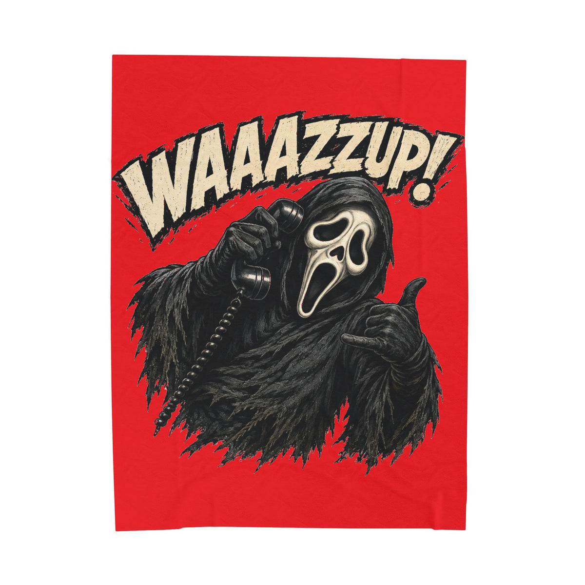 Funny halloween waaazzup blanket