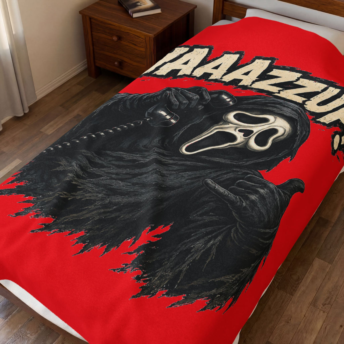 Funny halloween waaazzup blanket