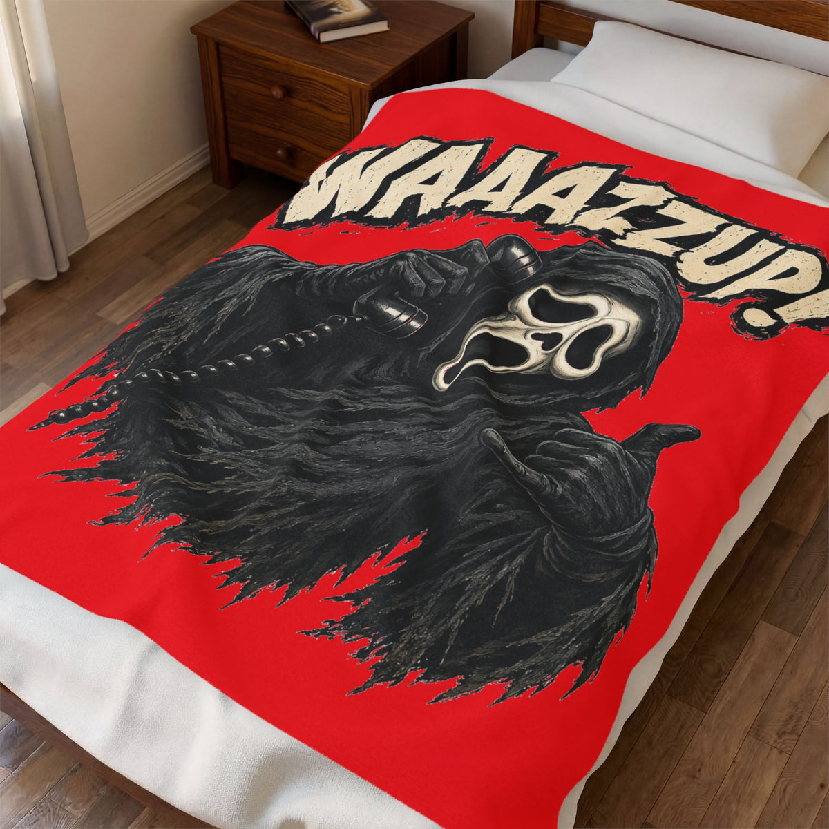 Funny halloween waaazzup blanket