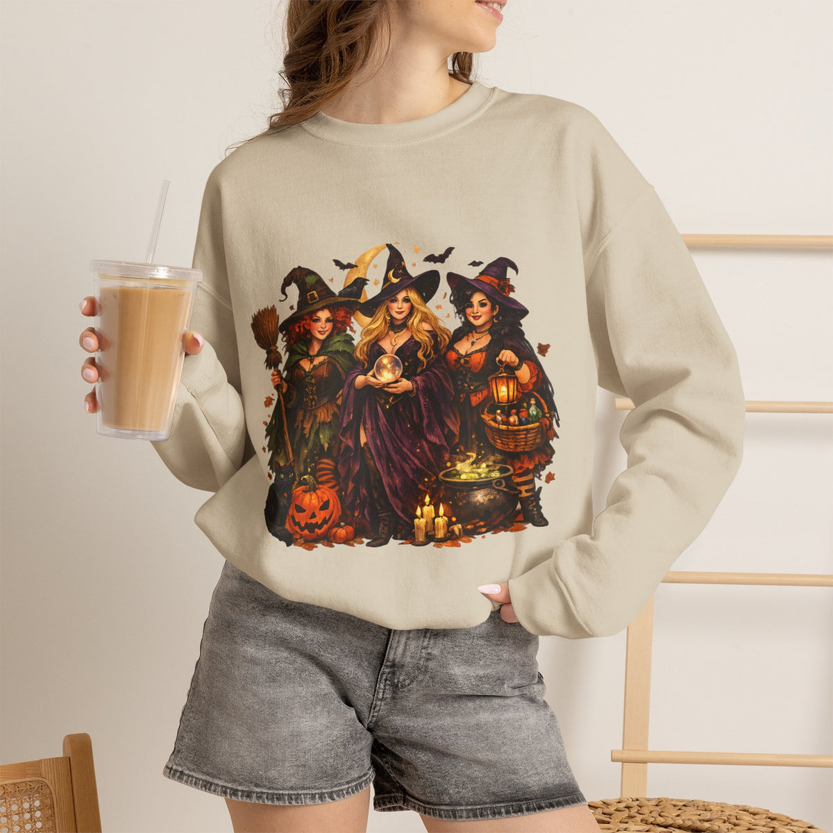 Unisex Halloween witch sweatshirt