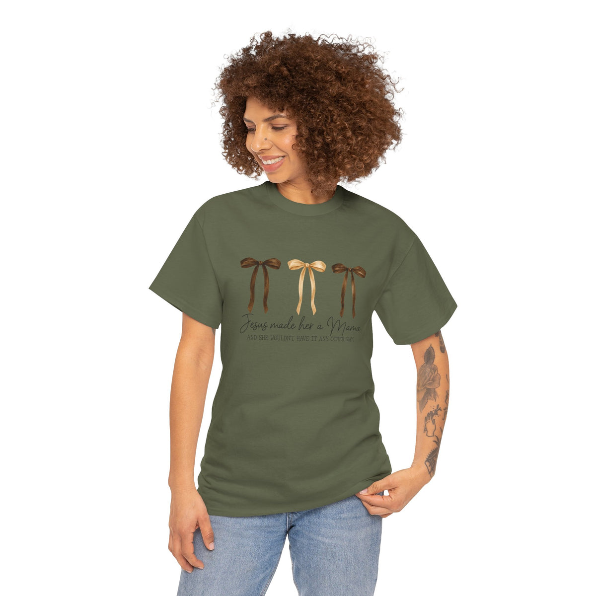 Unisex Jesus made her a Mama T-shirt