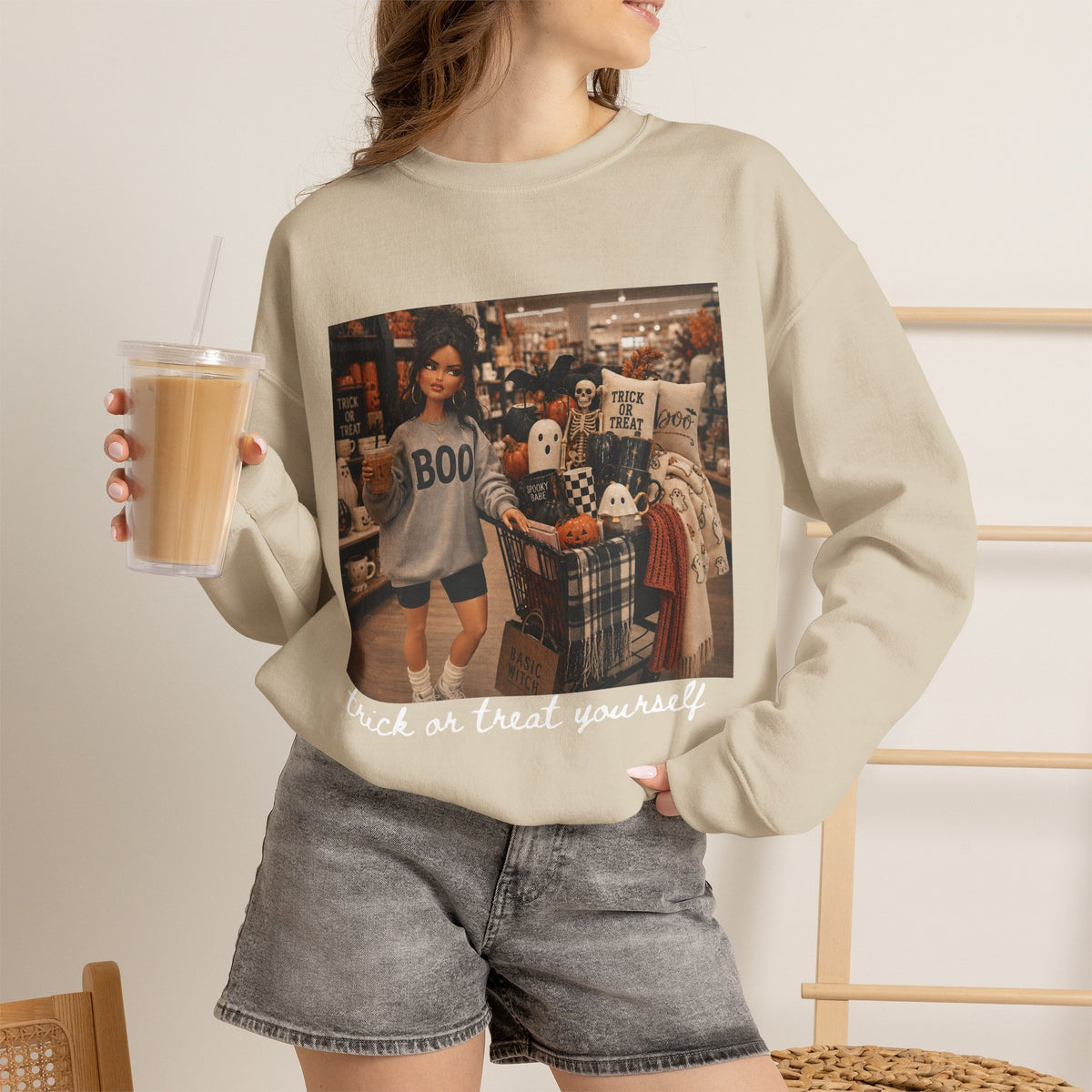 Unisex Halloween trick or treat yourself sweatshirt