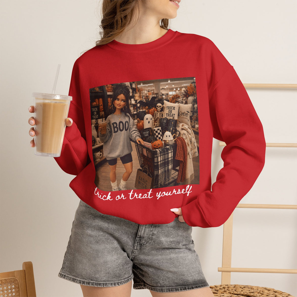 Unisex Halloween trick or treat yourself sweatshirt