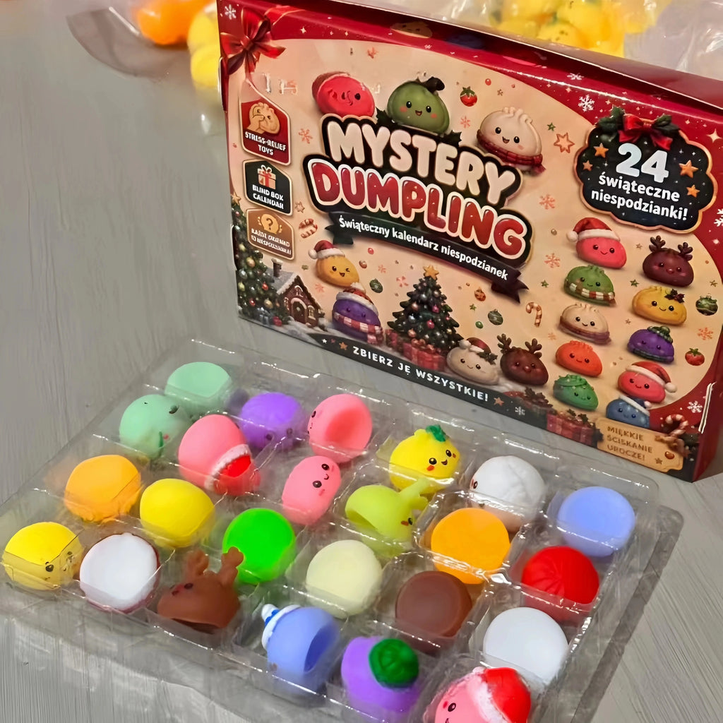 New Christmas Squishies Advent Calendar 24 Days Countdown Adviento Navidad Dumpling Squishy Slow Rising Squeeze Home Decor Gift
