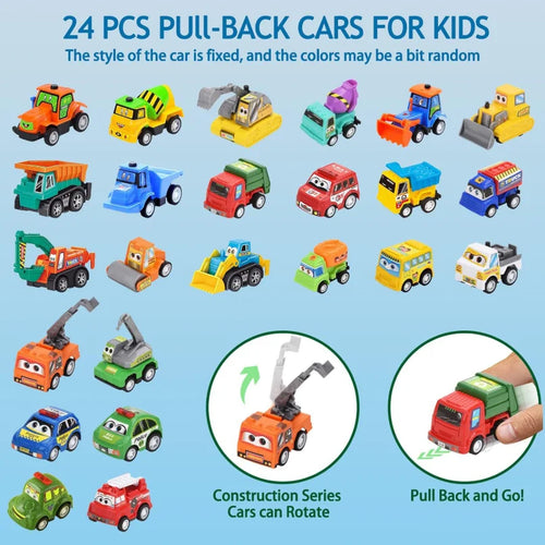 2026 Advent Calendar for Kids Boys 24 Days to Christmas Countdown Calendar with Refreshment Car Set