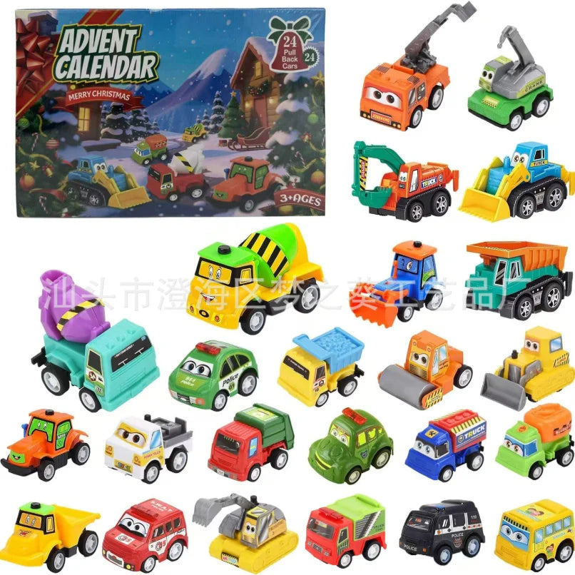 2026 Advent Calendar for Kids Boys 24 Days to Christmas Countdown Calendar with Refreshment Car Set