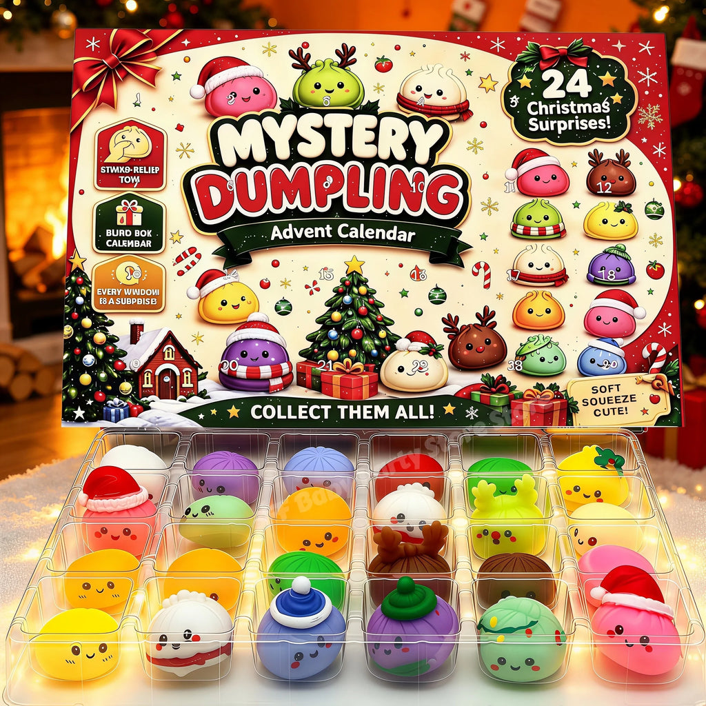 New Christmas Squishies Advent Calendar 24 Days Countdown Adviento Navidad Dumpling Squishy Slow Rising Squeeze Home Decor Gift